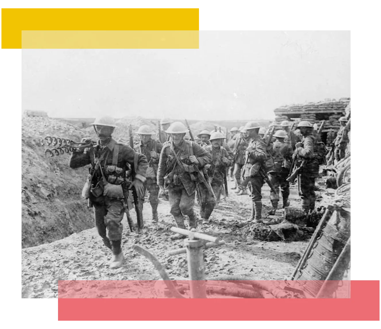 A wiring party from the Royal Warwickshire Regiment